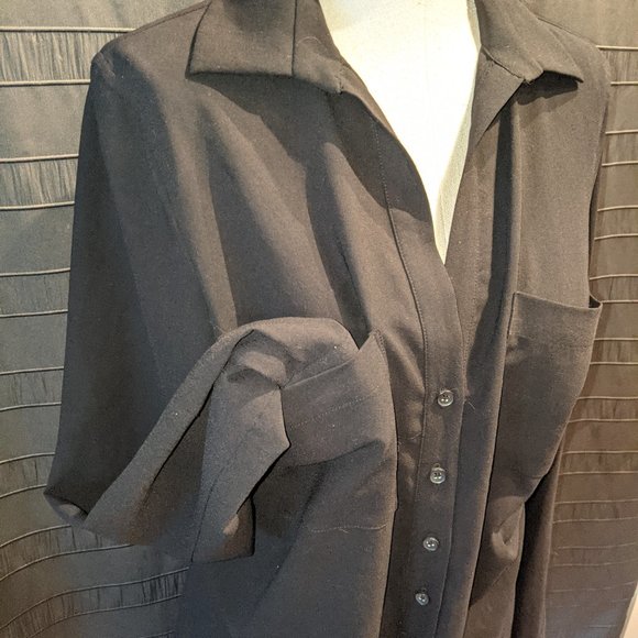 BCBG Christa Black Keyhole Shirtdress S/M - Picture 10 of 11